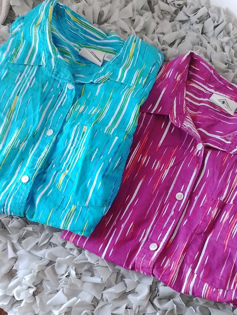 Sleeveless Cotton Button Down Shirts St. John's Bay Medium